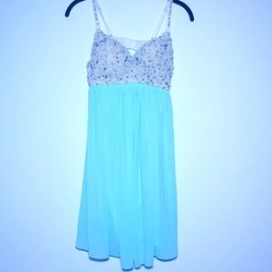 Teal and pearl homecoming dress